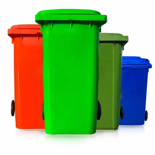 240L 660L HDPE Multiple Color Outdoor Trash Can with Weather Resistant Life