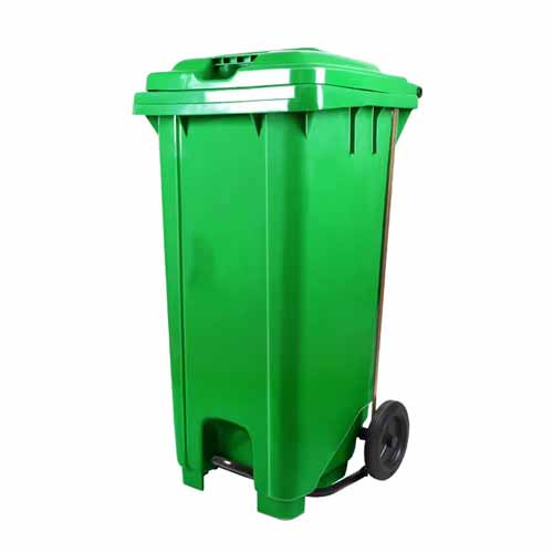 Plastic Garbage Wheelie Bin with Foot Pedal in stork