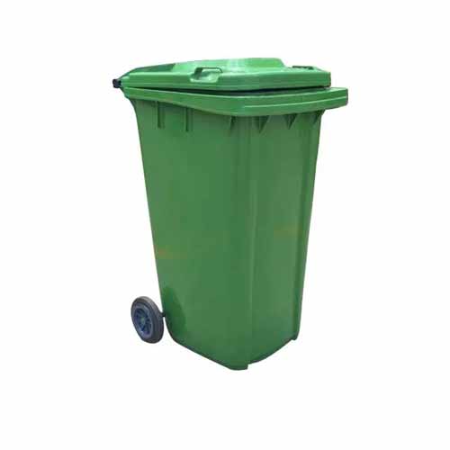 New Design Durable Garbage Bins Green Plastic HDPE Square Large Dustbin Trash Can With Open Top Lid