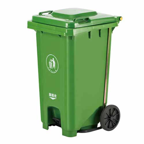 240 liter blue/green/red waste bin trash can with pedal