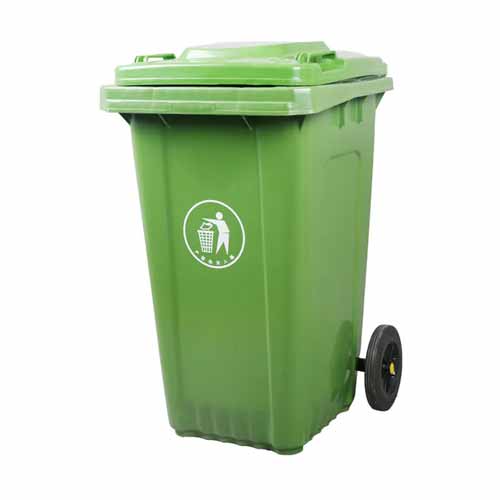 wholesale custom size 120l 240l outdoor street plastic trash cans large dustbin green wheeled garbage bin with lid
